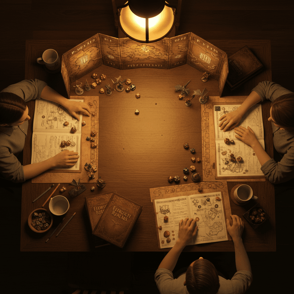 Game master session with players